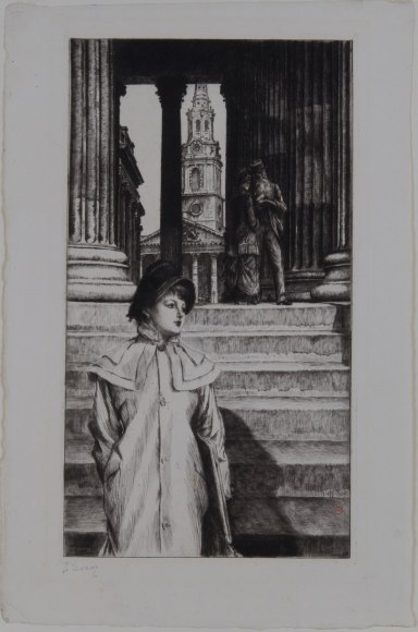 James Joseph Tissot, The Portico of the National Gallery