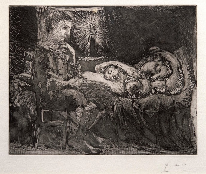 Pablo Picasso, Garcon et Dormeuse &agrave; la Chandelle
