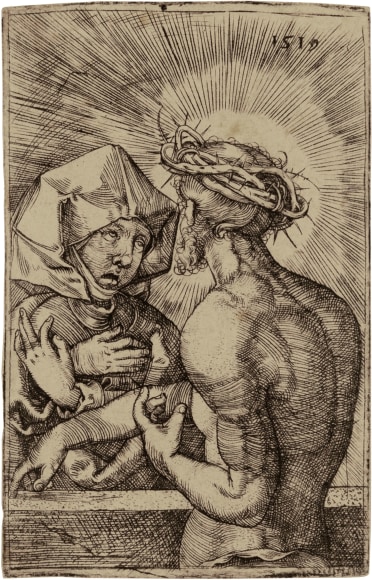 Hans Sebald Beham (1500-1550)  Christ Crowned with Thorns Speaking to His Mother, 1519