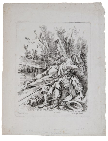 Marie-Jeanne Boucher (1716-1796)  Deux Paysans Dormant