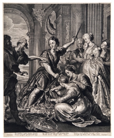 Cornelis de Visscher (ca. 1628/29-1658)  Achilles and the Daughters of Lycomedes (after Rubens and Anthony van Dyck)