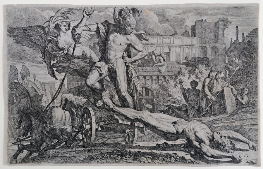 Pietro Testa, Achilles Dragging Hector's Corpse Around the Walls of Troy