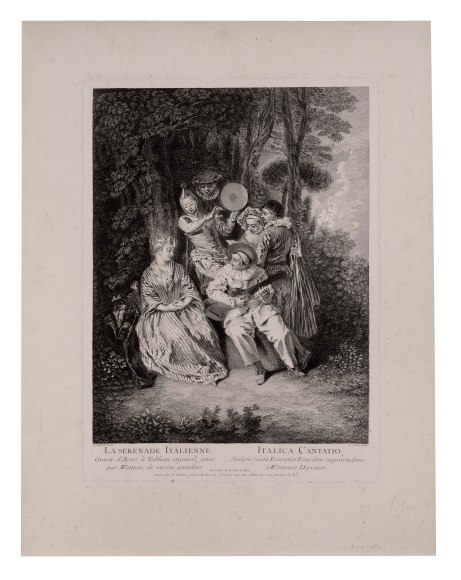 G&eacute;rard Jean-Baptiste Scotin (1698-after 1755)  La Serenade Italienne