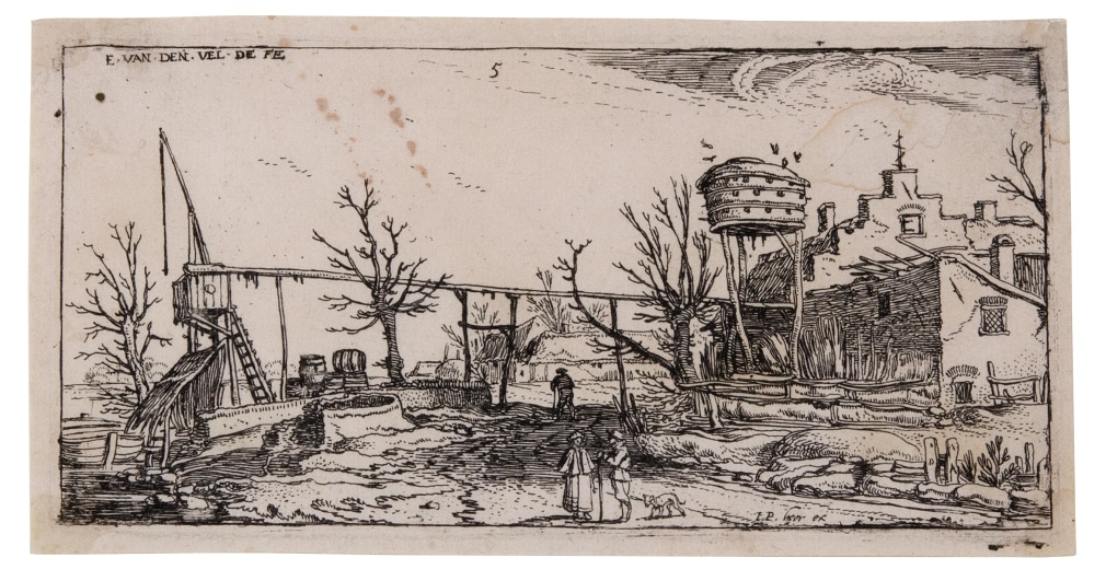 Esaias van de Velde, Brewery to Right of a Road (Brouwery)