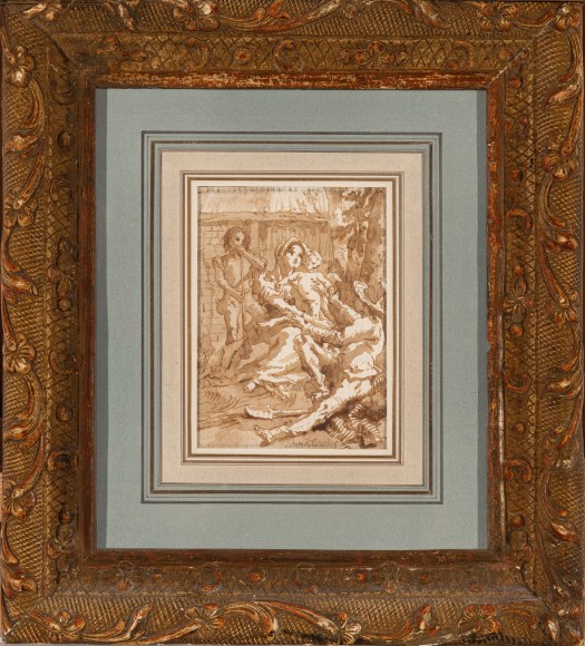 The Holy Family with St. Joseph and the Young St. John,&nbsp;probably after 1770, pen and brown ink,&nbsp;159 x 108 mm.