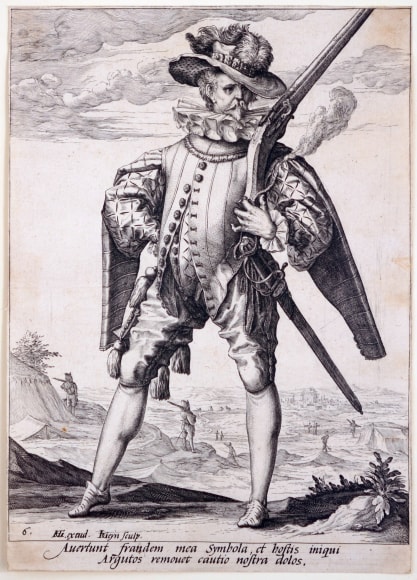 Jacob de Gheyn II (1565-1629)  A Musketeer from the Bodyguard of Emperor Rudolph II, 1587
