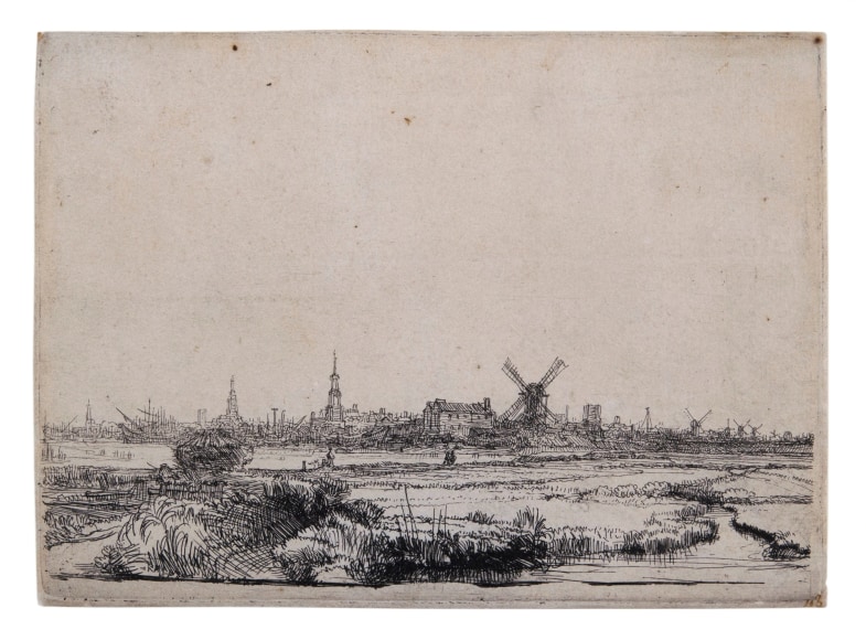Rembrandt Van Rijn, View of Amsterdam from the Northwest