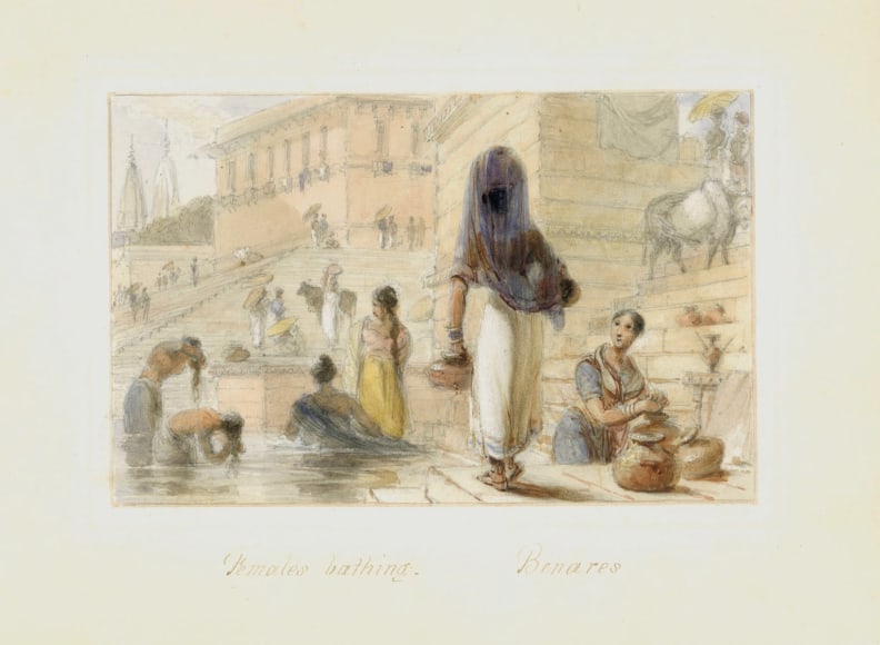 William Daniell,  Females Bathing, Benares