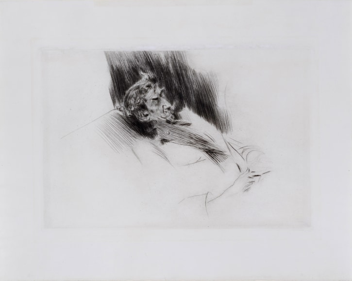 Giovanni Boldini, Whistler Asleep upon a Sofa