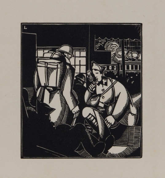 Jean-&Eacute;mile Laboureur, Images de l'Arri&egrave;re: Les Soldats &agrave; la Gare