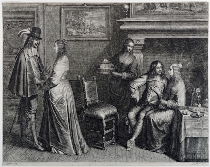 Schelte Adams Bolswert, Two Young Men with their Ladies