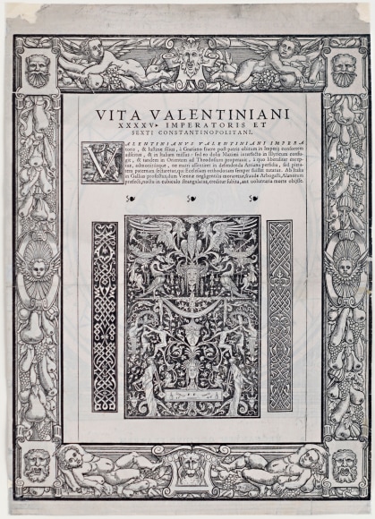 Peter Flötner (ca.1485/96-1546)  Arabesque with Two Foxes, 1546