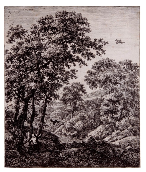 Antoni Waterloo (1609-1690)  Elijah Fed by the Ravens