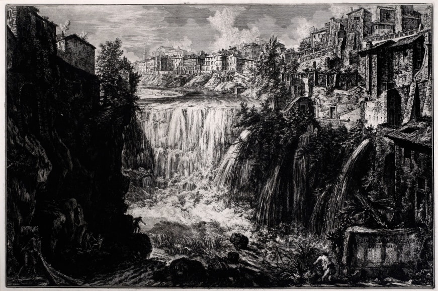 Giovanni Battista Piranesi, Veduta della Cascata di Tivoli; The Waterfall at Tivoli