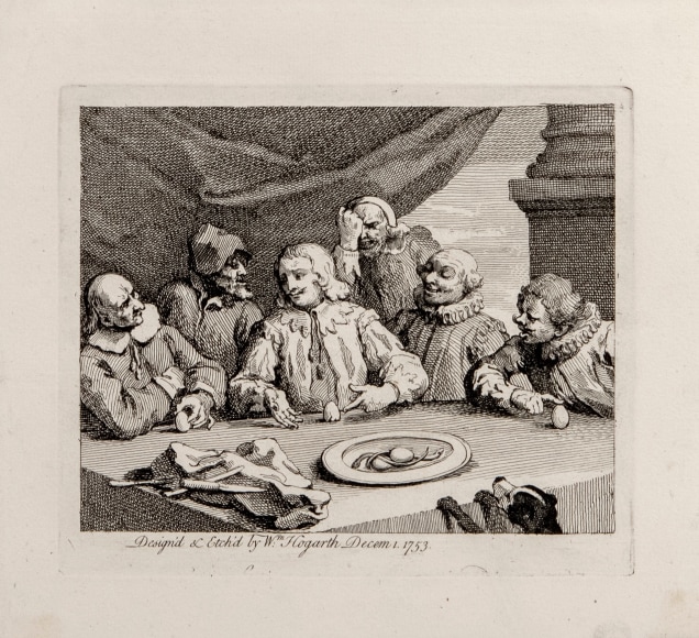 William Hogarth (1697-1764)  Columbus Breaking the Egg, 1752  Etching on laid paper