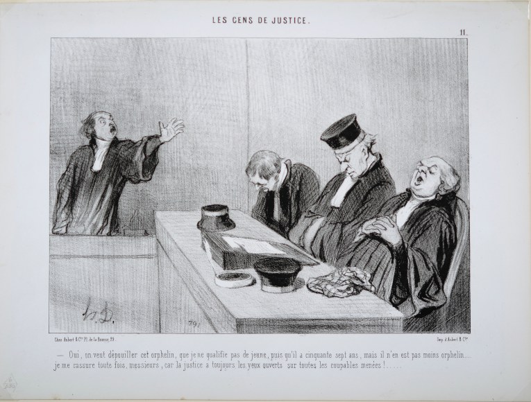 Honor&eacute; Daumier,  Oui, on veut d&eacute;pouiller cet orphelin, 1845