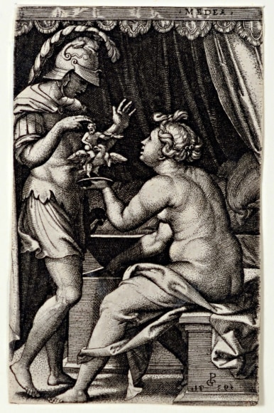 Georg Pencz (ca. 1500-1550)  Medea Giving Jason the Household Gods