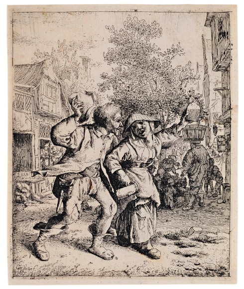 Cornelis Dusart, The Drunk Couple
