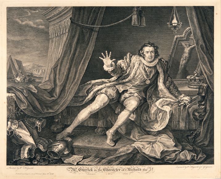 William Hogarth (1697-1764)  David Garrick as Richard III, 1746  Etching and engraving on laid paper