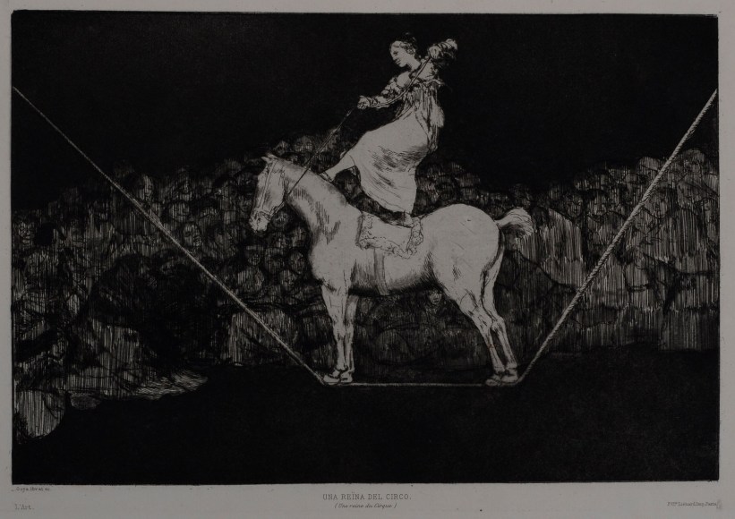 Francisco de Goya, Una Reina del Circo/ Bailando en una Cuerda Floja/ Disparate Puntual (Punctual Folly)