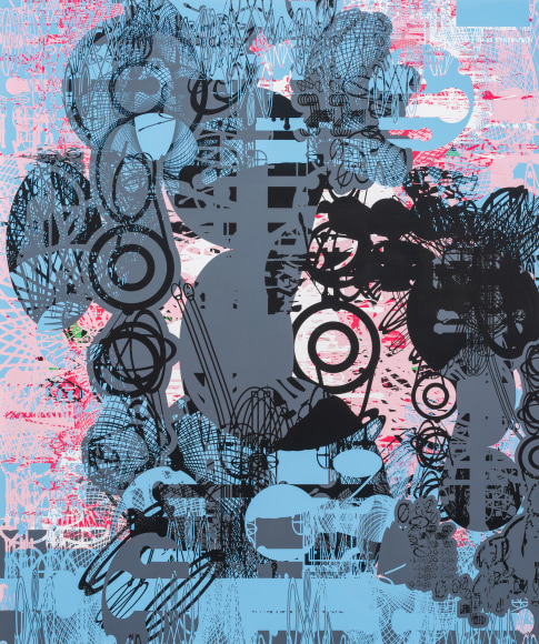 Sang Nam Lee, The Fortress of Sense (H 07), 2021. Acrylic on panel, 240 x 200 cm. Courtesy of the artist & PKM Gallery.