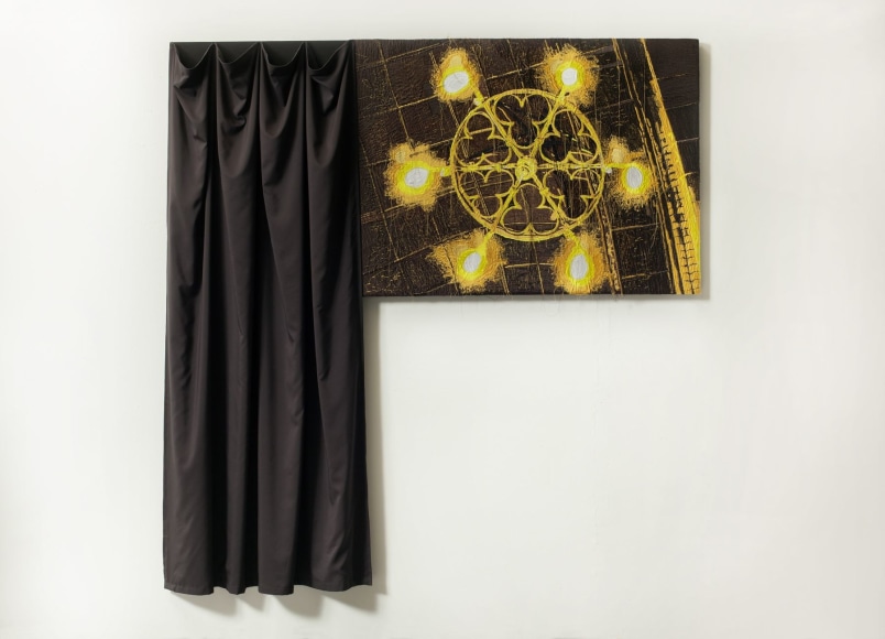 Young In Hong, A Deep Prayer, 2016. Viscose rayon threads, cotton, polyester fabric, 163 x 168 cm., Courtesy of the artist & PKM Gallery.
