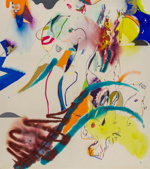 Young Do Jeong. IHOP, 2021, Acrylic, graphite, and color pencil on canvas, 208 × 185 cm. Courtesy of the artist & PKM Gallery.