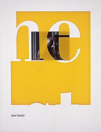 Stephen Prina. What&#039;s wrong?...(XI of XXXV), 1996,&nbsp;Ilforchrome print, cast vinyl computer film, 78 x 62 cm.&nbsp;Courtesy of the artist &amp;amp; PKM Gallery.