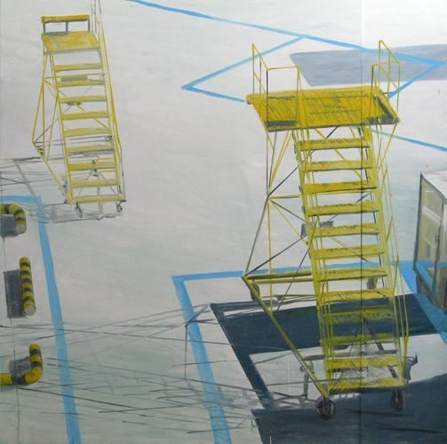 Kim Jiwon, Taking-off, 2009.&nbsp;Oil on linen, 228 x 228 cm.&nbsp;Courtesy of the artist &amp;amp; PKM Trinity Gallery.