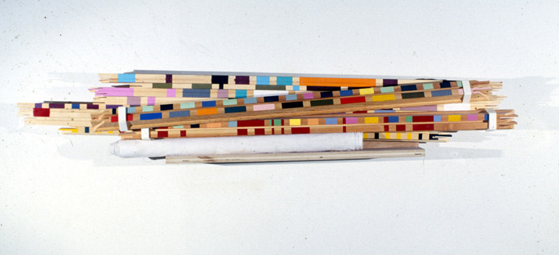 Cody Choi, Edge Painting/Fat Free Painting, 1996-1997.&nbsp;Acrylic, wood, and canvas, 40.6 x 190.5 x 22.4 cm.&nbsp;Courtesy of the artist &amp;amp; PKM Gallery.