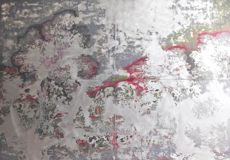 Toby Ziegler. Control Z, 2015. Oil on aluminium, Each: 140 x 200 cm, Overall: 280 x 400 cm. Courtesy of the artist and Simon Lee Gallery, London/Hong Kong.