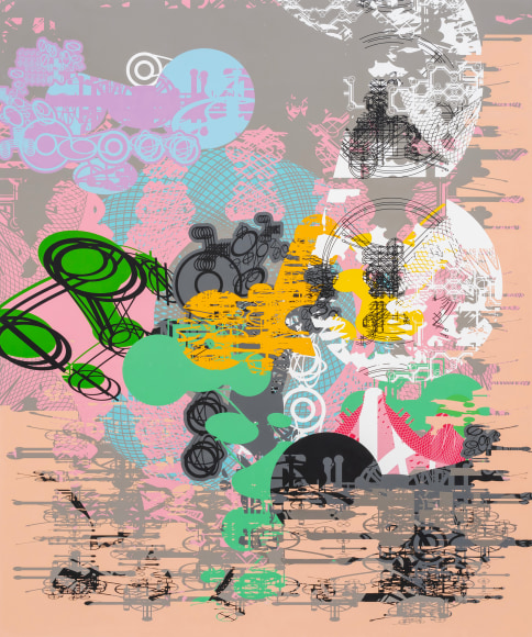 Sang Nam Lee, The Fortress of Sense (H 16), 2022. Acrylic on panel, 240 x 200 cm. Courtesy of the artist & PKM Gallery.