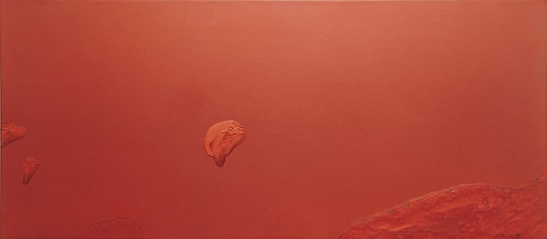 Moon Beom. Slow,same,slow #7291, 2003. Acrylics, poly-acryl urethane on masonite, 56 x 122 x 7.6 cm.&nbsp;Courtesy of the artist &amp;amp; PKM Gallery.