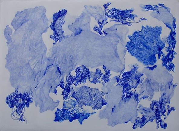 Moon Beom. Possible worlds #3703, 2007. Ballpoint pen on translucent paper, 80 x 110 cm.&nbsp;Courtesy of the artist &amp;amp; PKM Gallery.