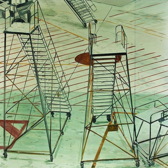 Jiwon Kim. Taking-off, 2008. Oil on linen, 228 x 228 cm. Courtesy of the artist & PKM Gallery.