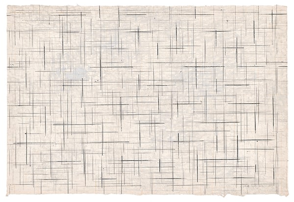 Suh Seung-Won, Simultaneity 82-135, 1982. Ink, pencil on Korean paper, 63.5 x 94 cm. Courtesy of the artist & PKM Gallery.