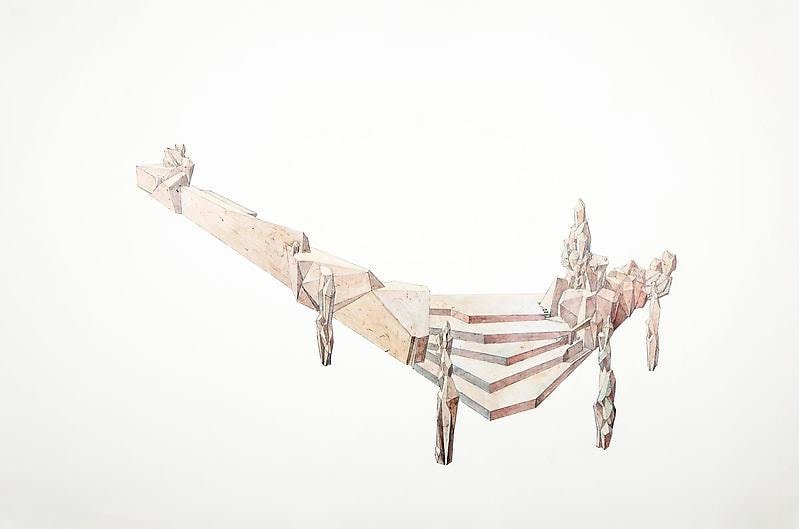 Lee Bul. Study for &quot;Burgundy project,&quot; 2008.