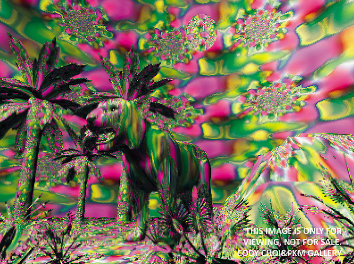 Cody Choi. TITLE:&nbsp;DATABASE PAINTING SERIES 1 - STOLEN DATA&nbsp;, TIGER #00&nbsp;/ YEAR: 1999 / TOOL USED: SON JOY&#039;S 386 PC COMPUTER IMAGE DATA FROM KINDERGARTEN SCHOOL, MAGIC 3D COLORING BOOK, CHEETAH, PHOTOSHOP / ORIGINAL RESOLUTION: 2400 X 1786 FULL SIZE: 5,075,107.84 bytes&nbsp;