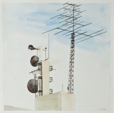 Jiwon Kim. Recieving, 2008. Gouache, ballpen on paper, 45.5 x 45 cm. Courtesy of the artist & PKM Gallery.