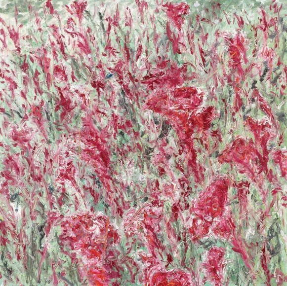 Kim Jiwon, Yellow Mendrami, 2015.&nbsp;Oil on linen, 100 x 100 cm. Courtesy of the artist &amp;amp; PKM Gallery.