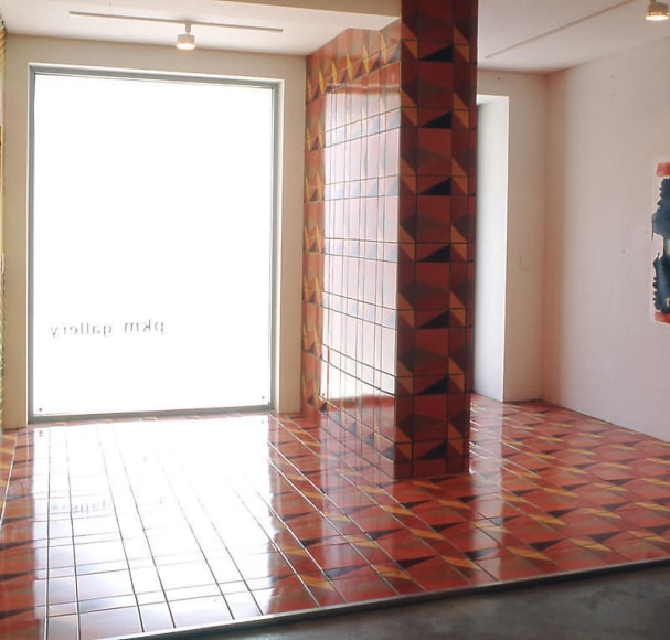 Jorge Pardo. Untitled, 2002. Tile Installation, Size of tile : 20 x 24.5 cm, 10 x 25 cm, 20 x 10 cm, 10 x 9.5 cm, total installation size : 200 square meters. Courtesy of the artist &amp;amp; PKM Gallery.