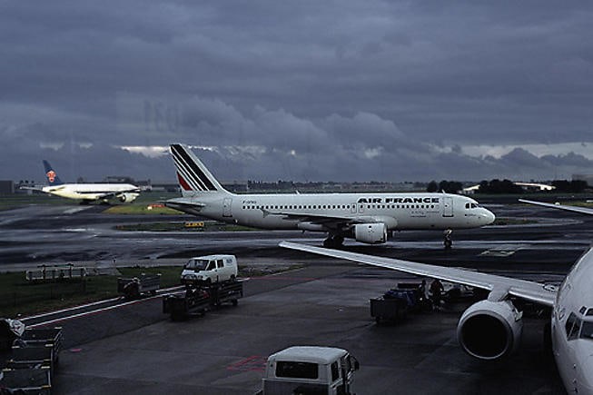 Peter Fischli and David Weiss. Airport[Amsterdam-Air France], 1998. C-Print, 185 x 124 cm.&nbsp;Courtesy of the artist &amp;amp; PKM Gallery.