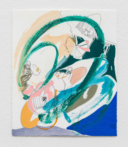 Young Do Jeong, ARcade, 2020-21. Acrylic and graphite on paper, 18.3 x 15.3 cm. Courtesy of the artist & PKM Gallery.
