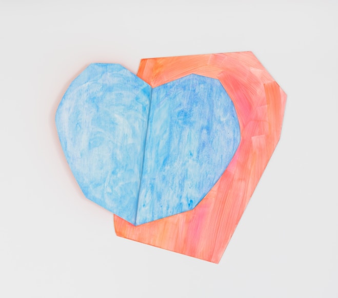 Wonwoo Lee, Light heart (blue) (Version of 3), 2017. Steel, paint, acrylic, 128 x 136 cm. Courtesy of the artist & PKM Gallery.