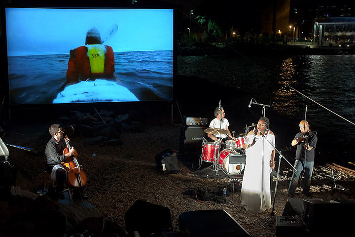 JANET BIGGS  WET EXIT  Presented by Smack Mellon as part of the DUMBO arts festival 2011.