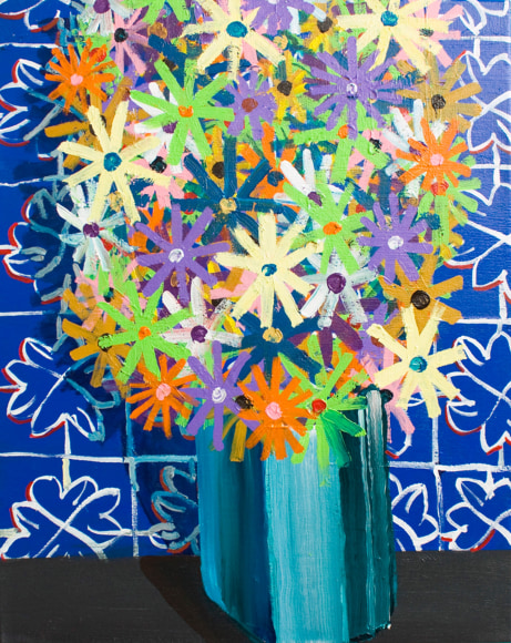 PHILIP HINGE Flowers for Hours 2013, acrylic on canvas, 30 x 24 inches