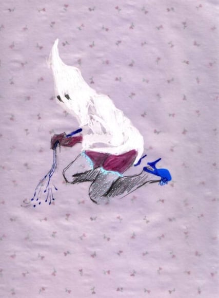 ZOË CHARLTON Untitled (from Undercover) 2006, graphite and gouache on paper, 15 x 11 inches.