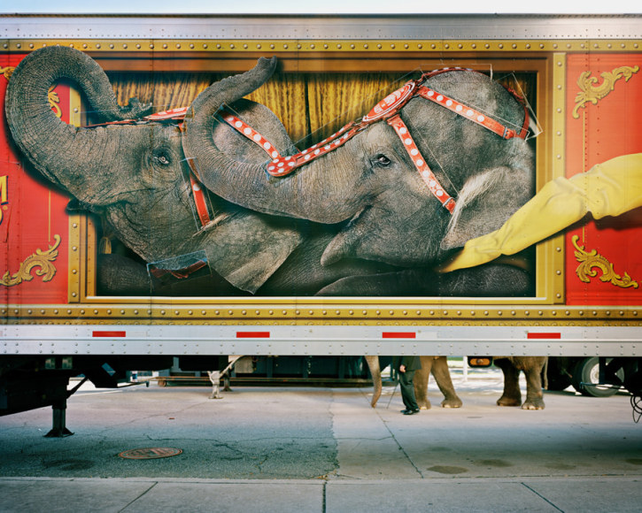 KYLE FORD The Greatest Show on Earth, Parking Lot, Savannah, GA 2009, archival inkjet print, 32 x 40 inches (framed)