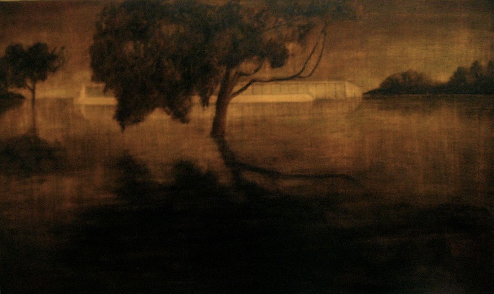 DEBORAH ROCK August 2005 #4 2007, oil on canvas, 3 x 5 feet