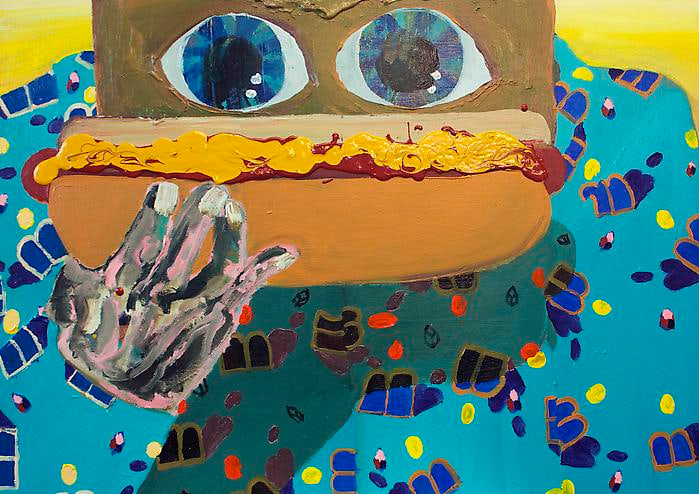 PHILIP HINGE Smile Awhile 2013, acrylic on canvas, 12 x 16 inches